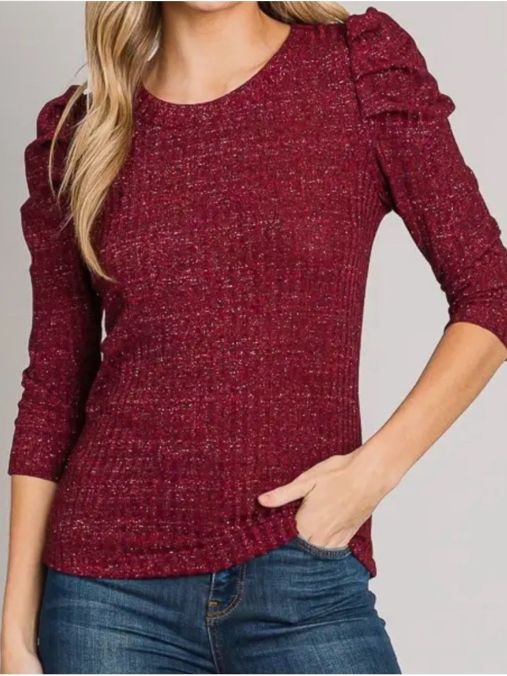 NWT Cerule Puff Sleeve Top